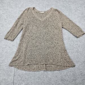 Eileen Fisher Sweater Womens Petite Small Linen Coastal Minimal Layer Granola